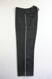 WW2 German Elite Straight Leg Piped Pants Black Gabardine