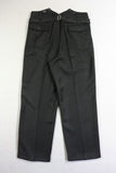 WW2 German Elite Straight Leg Piped Pants Black Gabardine