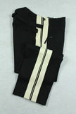 WWII German General Black Gabardine Trousers Pants White Stripes