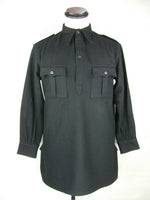WW2 Italy Italian Army Black Flannel Shirt Top Flannel