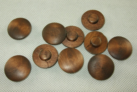 WW2 Italian Mushroom Wooden Buttons 22 mm X10