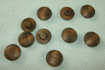 WW2 Italian Mushroom Wooden Buttons 15 mm X10