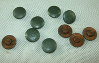 WW2 Italian Mushroom Wooden Buttons Painted 15 mm X10