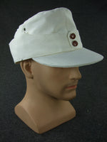 WW2 German WH Gebirgsjager Mountain Off White HBT Field Cap