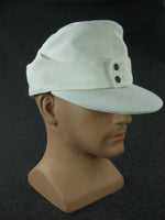 WW2 German Heer Elite EM Summer Off White HBT M43 Field Cap