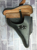WW2 German P38 Hard Shell Holster Black Leather