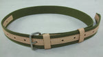 WWII Russia Red Army EM Webbing Belt Green Canvas Tan Leather