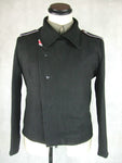 WWII German Elite Black Wool Panzer Wrap Tunic Jacket