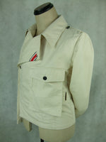 WWII German Heer Panzer HBT Off-White Wrapper Jacket WH