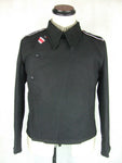 WWII German WH Heer M34 Black Wool Panzer Tunic Jacket