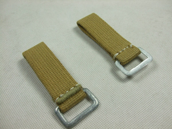 WW2 German Soldier DAK EM Y-Straps Webbing D-ring X2